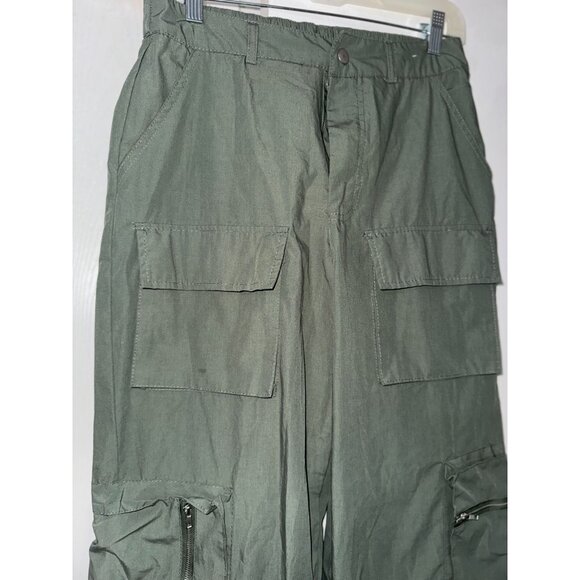 Faded Rose Essentials Green Cargo Pants M Polyester Cotton Blend - Picture 4 of 7